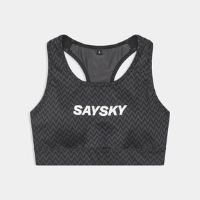 W Zig Zag Combat Sports Bra | Black