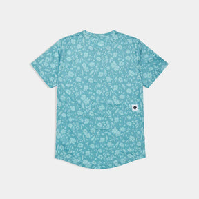 M Flower Combat T-Shirt | Light Blue Flower