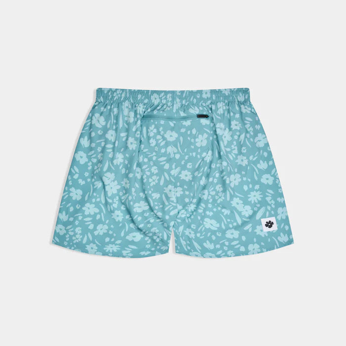 M Flower Pace Shorts 5'' | Light Blue Flower