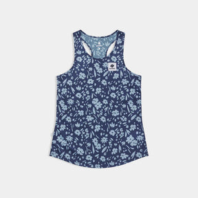 W Flower Combat Singlet | Blue Flower