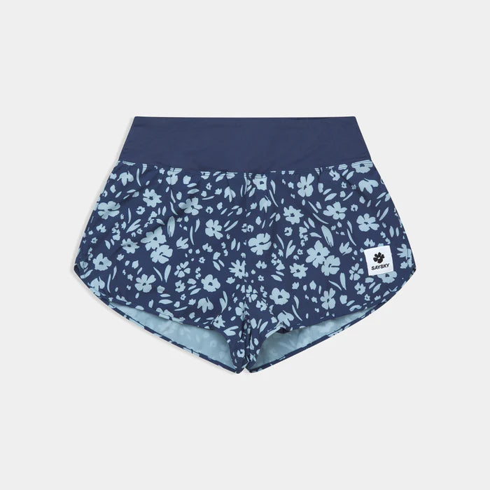 W Flower Pace Shorts 3" | Blue