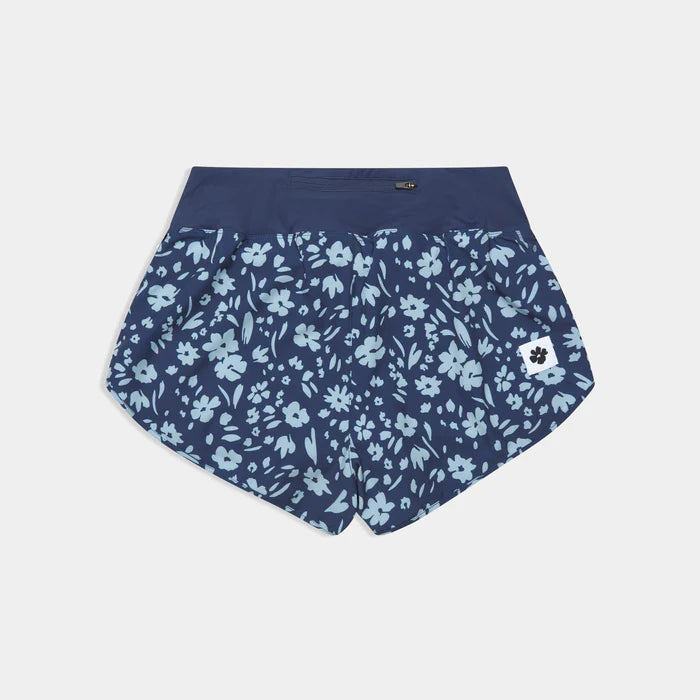 W Flower Pace Shorts 3" | Blue