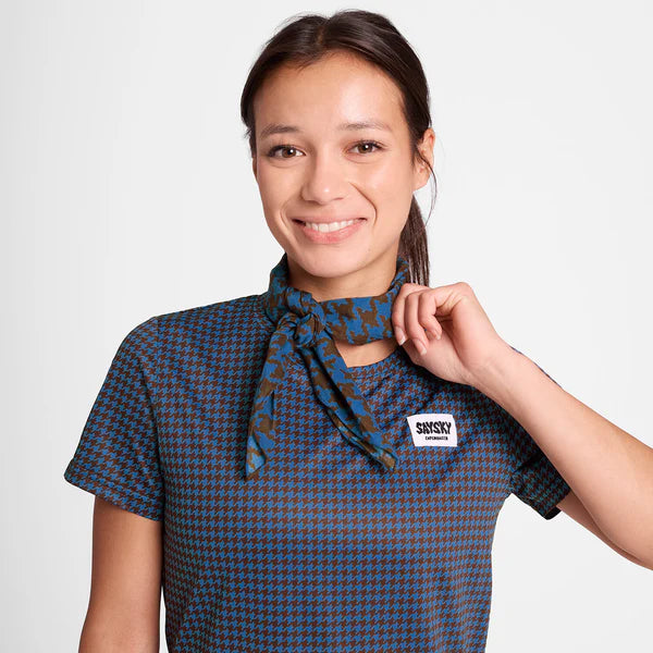 Houndstooth Scarf | Blue