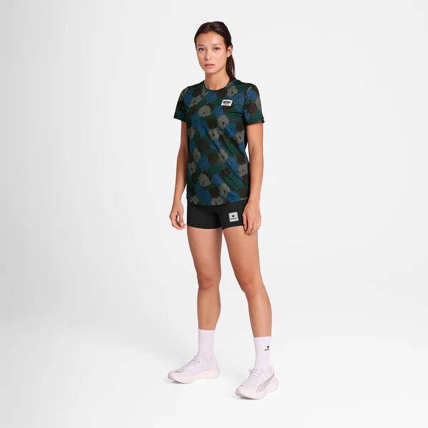 W Flower Combat T-Shirt | Blue