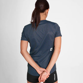 W Houndstooth Combat T-Shirt | Blue