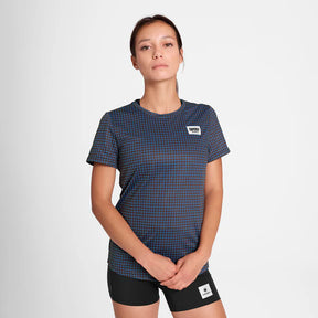 W Houndstooth Combat T-Shirt | Blue