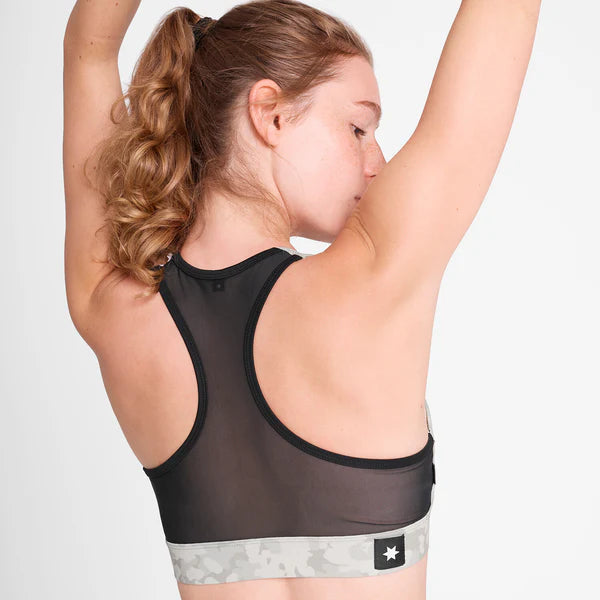 W Camo Combat Sports Bra | Sand
