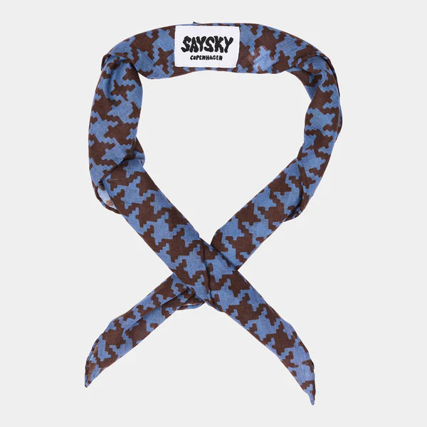 Houndstooth Scarf | Blue