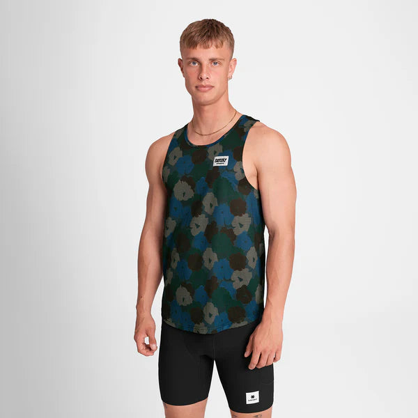 M Flower Combat Singlet | Blue