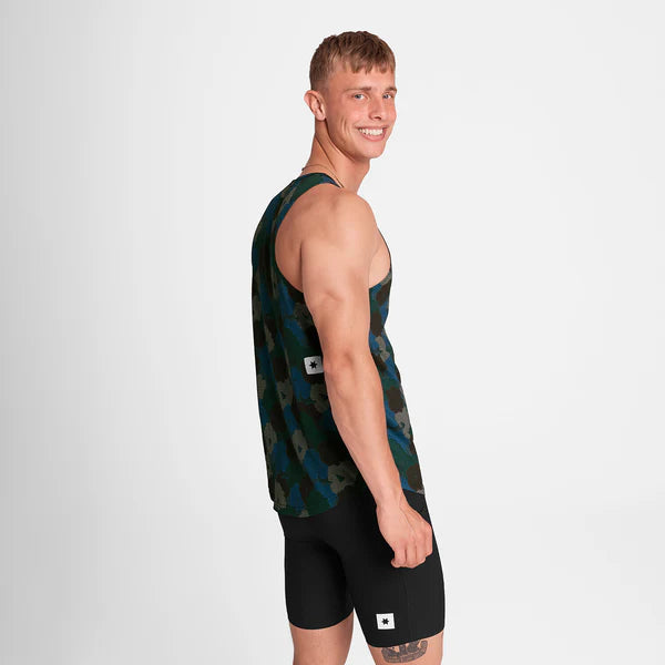M Flower Combat Singlet | Blue