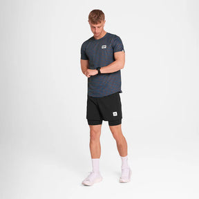 M Houndstooth Combat T-Shirt | Blue