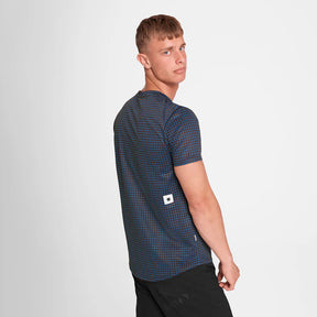 M Houndstooth Combat T-Shirt | Blue