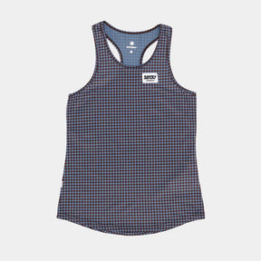W Houndstooth Combat Singlet | Blue