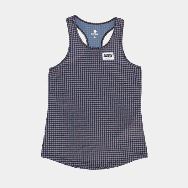 W Houndstooth Combat Singlet | Blue