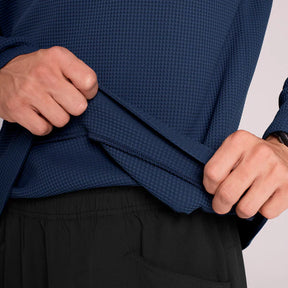 Motion Waffle Long Sleeve | Blue