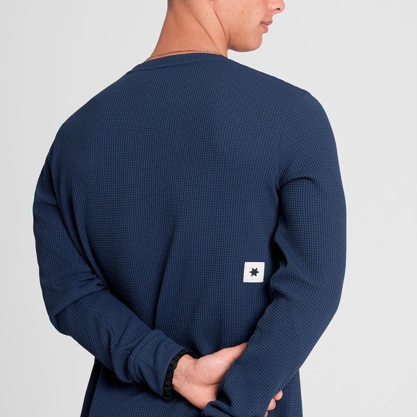 Motion Waffle Long Sleeve | Blue