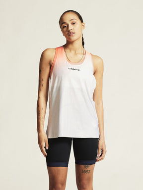Race Day Singlet W | White/Multi