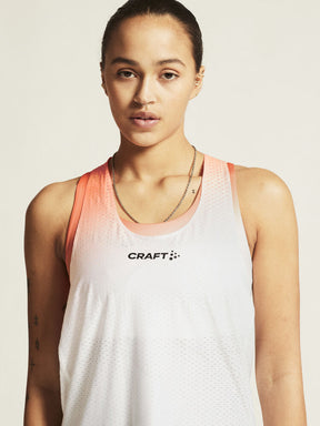 Race Day Singlet W | White/Multi