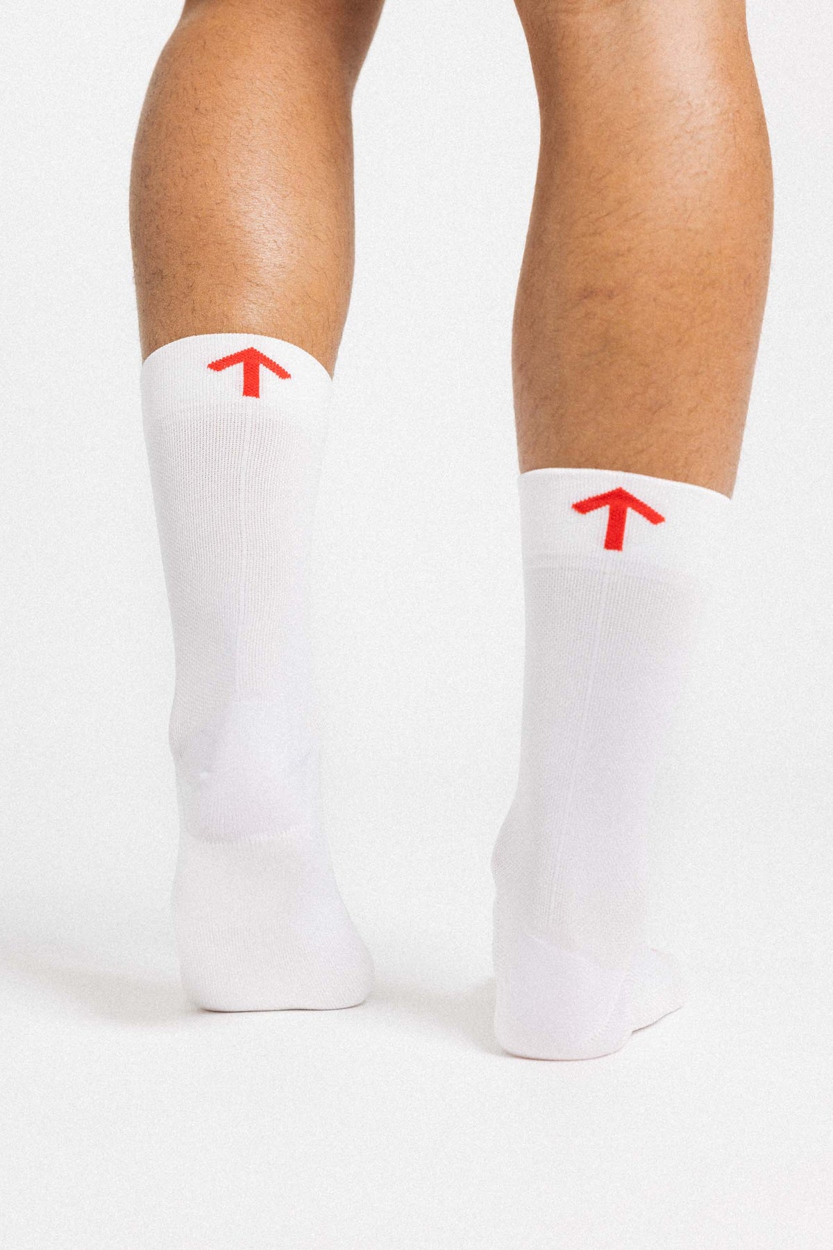 Lightweight Sock C and Arrow | White Orange