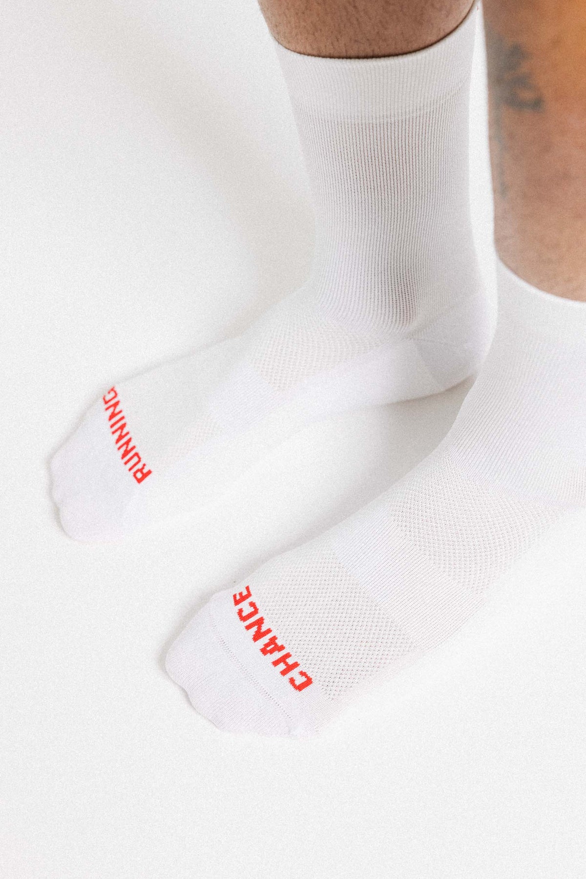 Lightweight Sock C and Arrow | White Orange