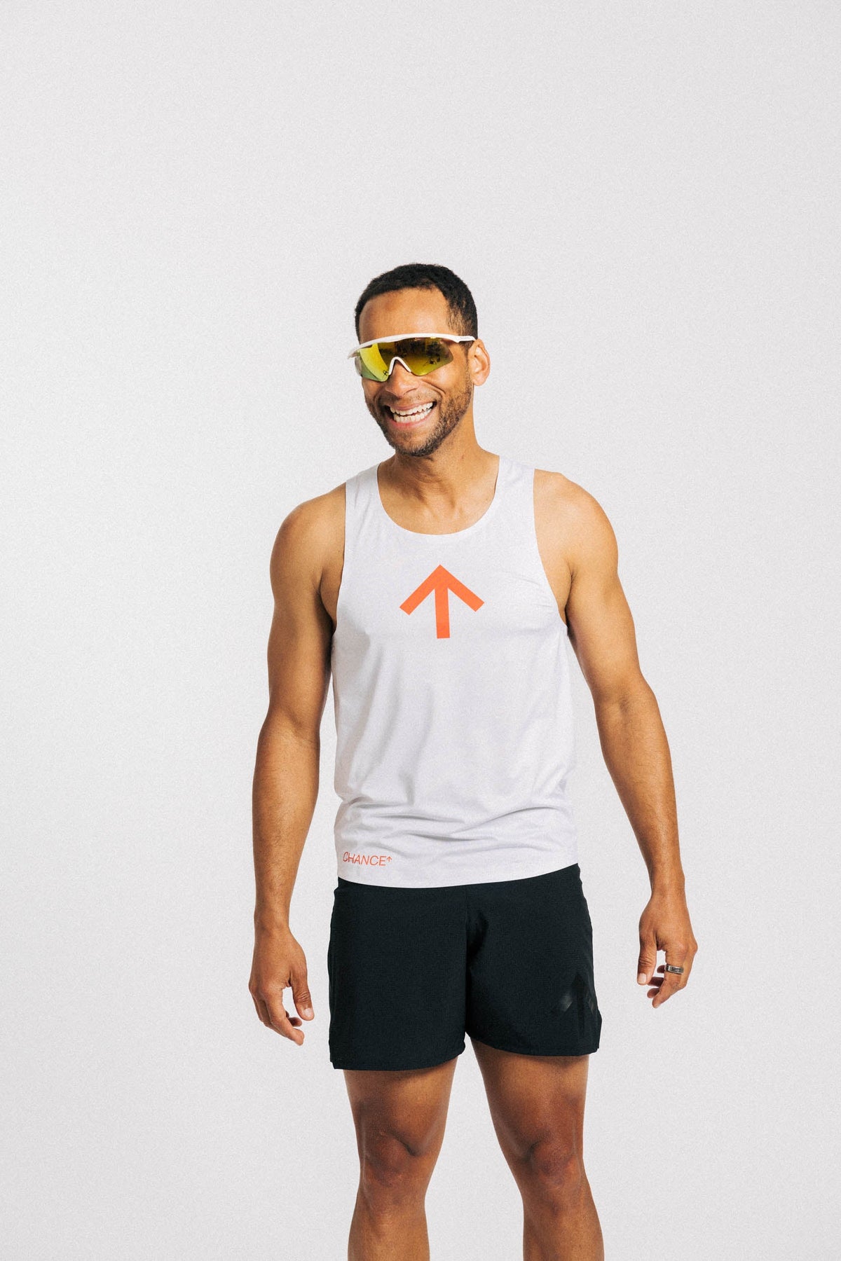 AROW Singlet | White Ordnance Orange