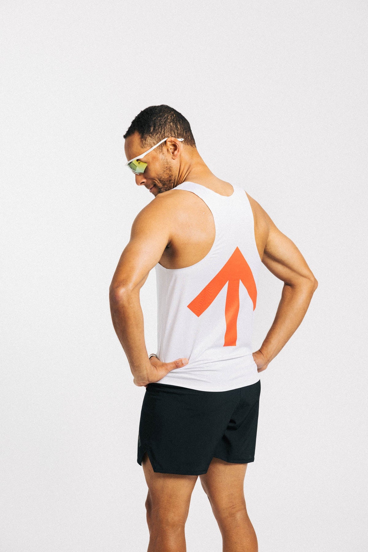 AROW Singlet | White Ordnance Orange