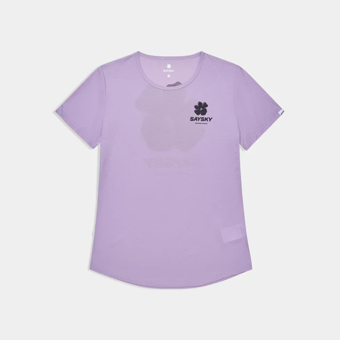 W Flower Flow T-Shirt | Purple