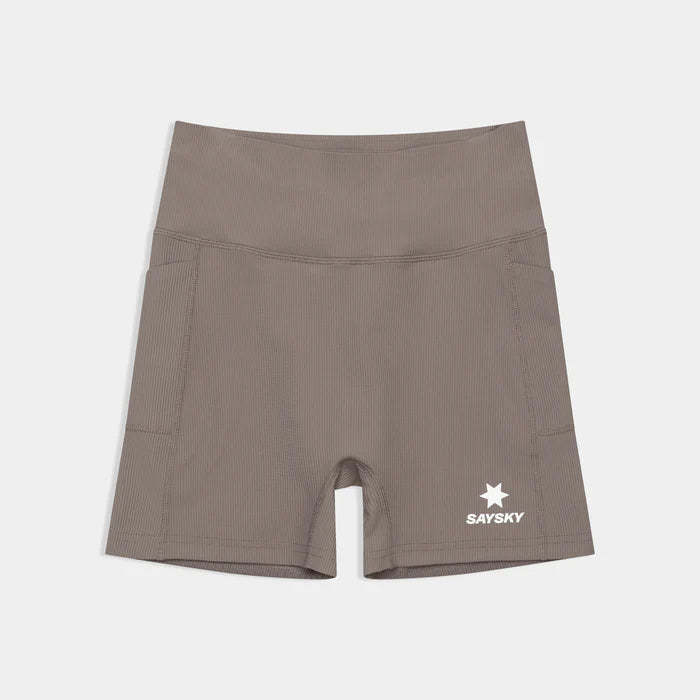 W Combat+ Rib Short Tights 4" | Taupe