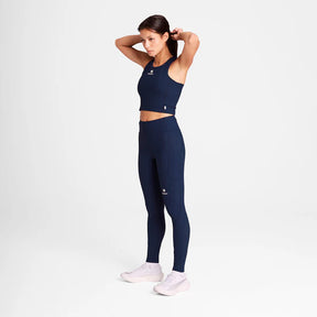W Combat Rib Crop Top | Blue