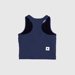 W Combat Rib Crop Top | Blue