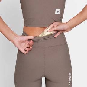 W Combat+ Rib Short Tights 4" | Taupe