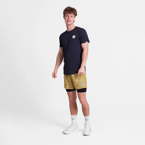 M Tiger Pace 2 in 1 Shorts 5'' | Yellow Camo