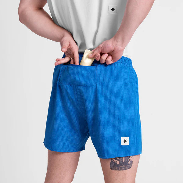 M Zig Zag Pace Shorts 5'' | Blue