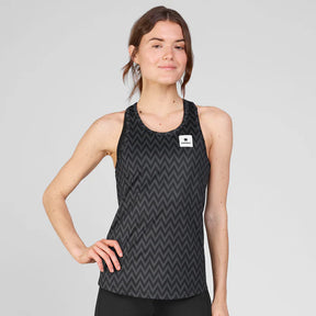 W Zig Zag Combat Singlet | Black