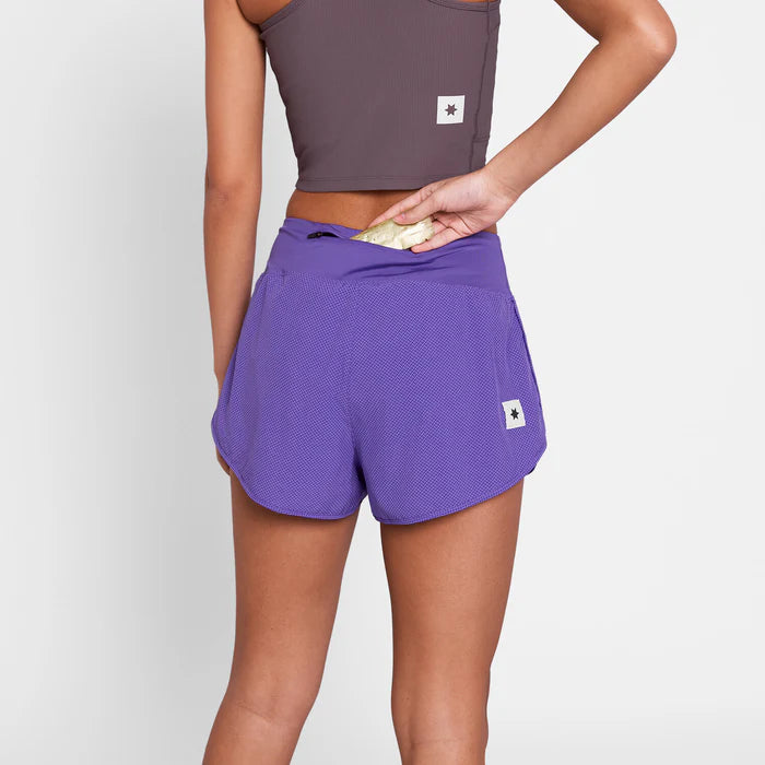 W Zig Zag Pace Shorts 3" | Purple