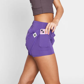 W Zig Zag Pace Shorts 3" | Purple