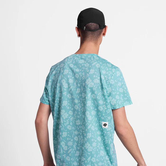 M Flower Combat T-Shirt | Light Blue Flower