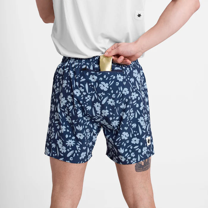 M Flower Pace Shorts 5'' | Blue Flower