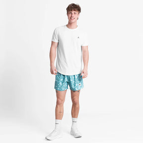 M Flower Pace Shorts 5'' | Light Blue Flower
