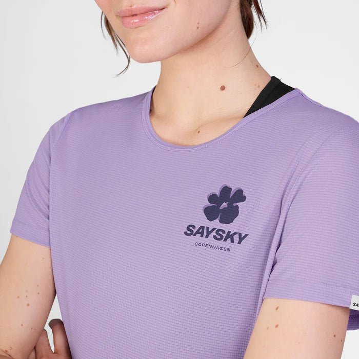 W Flower Flow T-Shirt | Purple