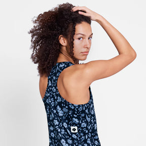 W Flower Combat Singlet | Blue Flower