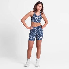W Zig Zag Combat+ Short Tights 7" | Blue Flower