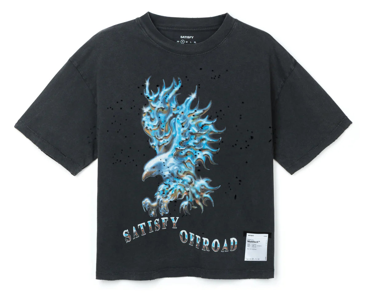 W MothTech T-Shirt | Aged Black 00A15