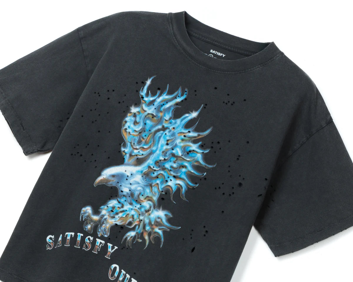 W MothTech T-Shirt | Aged Black 00A15