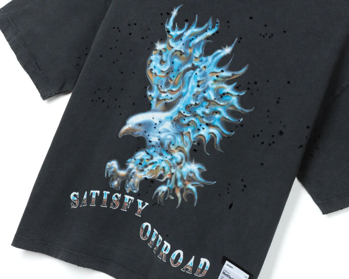 W MothTech T-Shirt | Aged Black 00A15