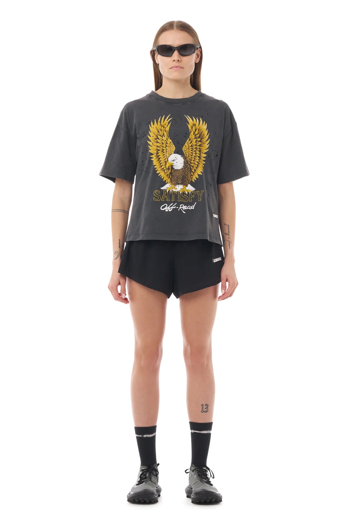 W MothTech T-Shirt | Aged Black 00A19
