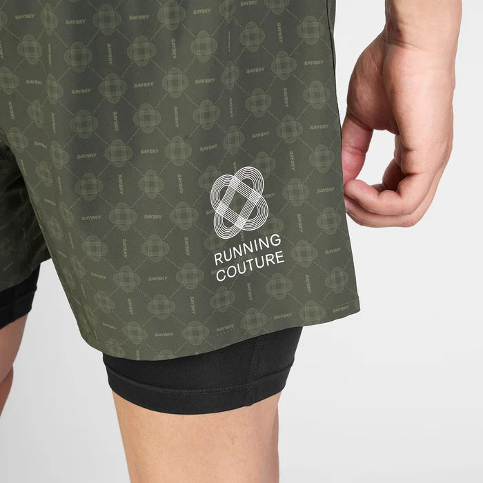 M Couture Pace 2 in 1 Shorts 5" | Green