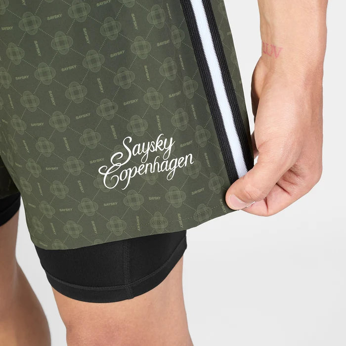 M Couture Pace 2 in 1 Shorts 5" | Green