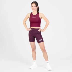 W Couture Combat Crop Top | Burgundy