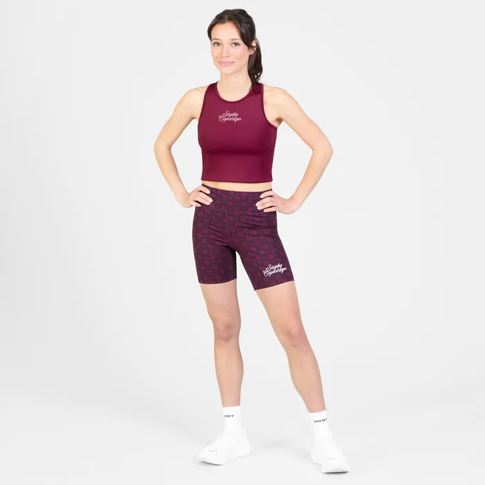 W Couture Combat Crop Top | Burgundy